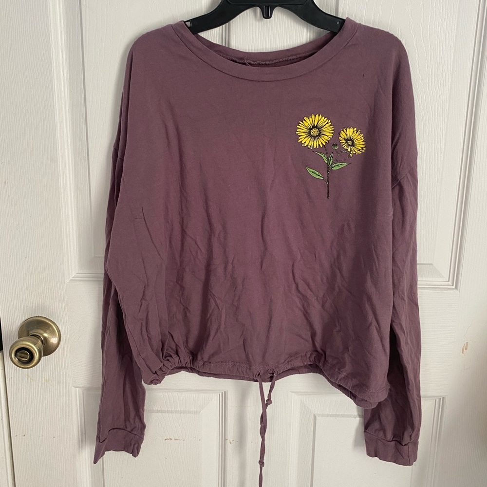 Juniors cinched crop top